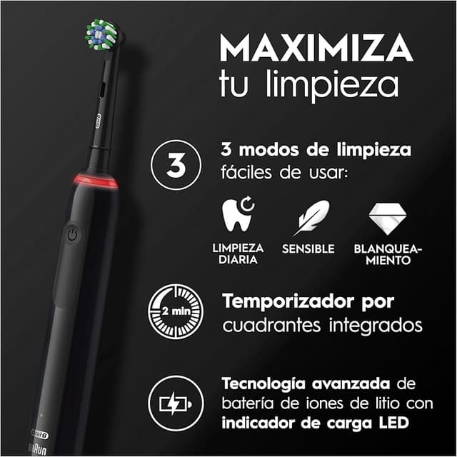 Thumbnail 6 de Oral-B Pro 3 3000 Cepillo Eléctrico Recargable con 3 Cabezales 🪥