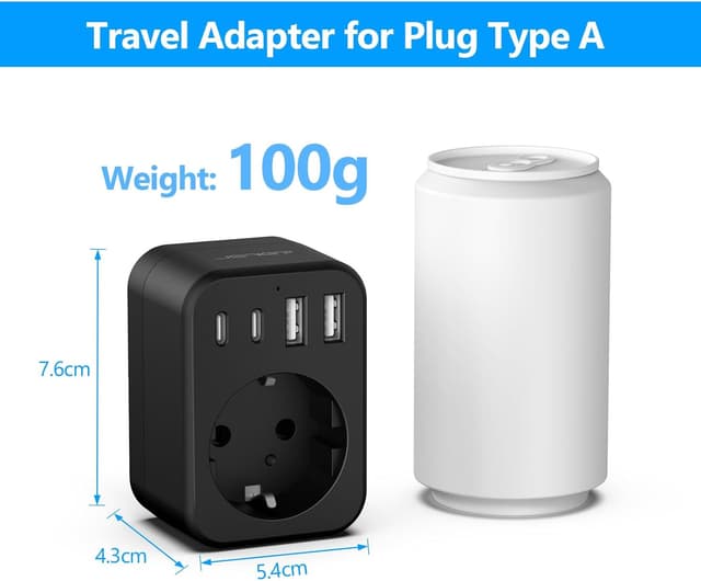 Thumbnail 4 de JSVER Adaptateur voyage Japon USB 5 entrées