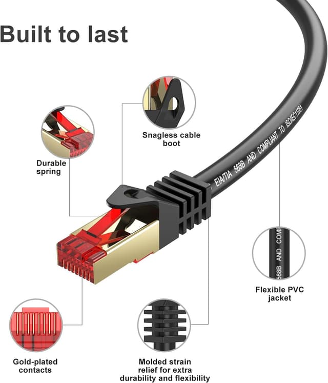 Thumbnail 3 de Abireiv Cat6 Outdoor Ethernet Cable 350ft