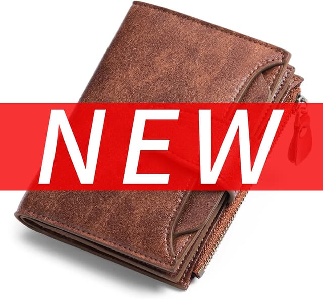 Thumbnail 6 de SENDEFN women’s RFID blocking leather small bi-fold wallet with zip pocket and ID window