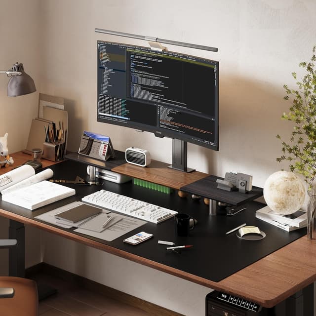 Thumbnail 1 de Fenge Grand support pour écran 100 cm Dual Monitor Stands Riser avec hauteur réglable