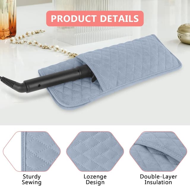 Detalle de WRORUNER Heat Resistant Hair Tools Organizer Bag (13.8" x 5.5")