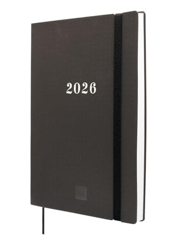 Detalle de Finocam Agenda Dotted 16 meses 2025–2026 Negro