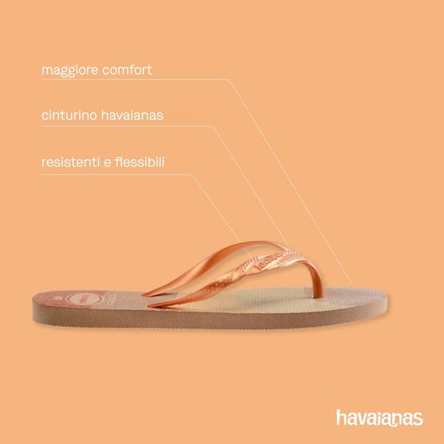 Detalle de Havaianas Fantasia Gloss – infradito da donna comode e minimal con tocchi brillanti