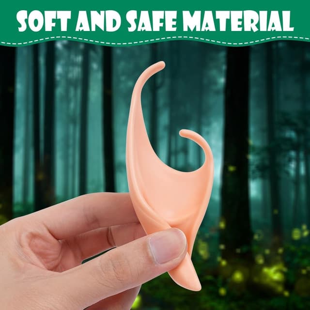 Detalle de Aomig Elfenohr-Set für Kinder & Erwachsene (Fairy Pixie), Latex-Cosplay-Ohren für Halloween, Karneval & Partydeko