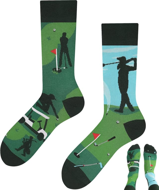 Detalle de TODO Colours lustige Socken mit Golf-Motiv – mehrfarbig, für Mann & Frau (35–46)