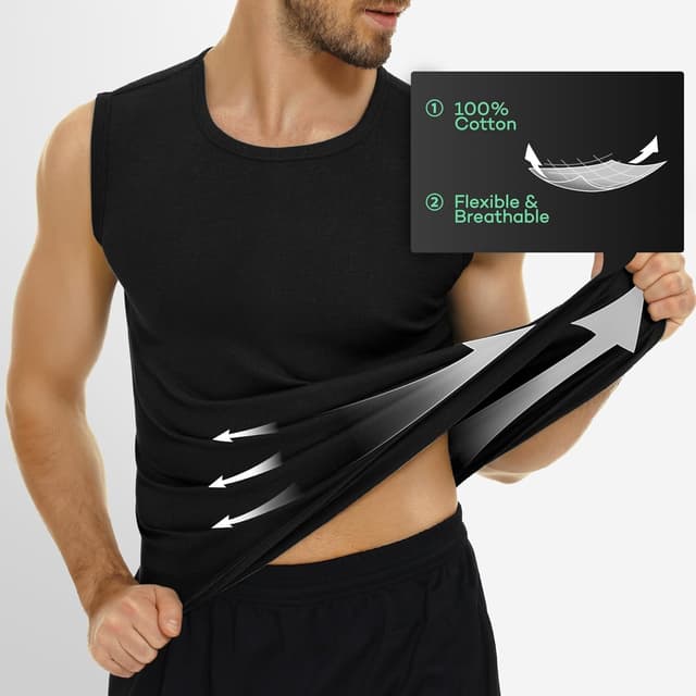 Detalle de FALARY Tank Top 3er Pack für Herren