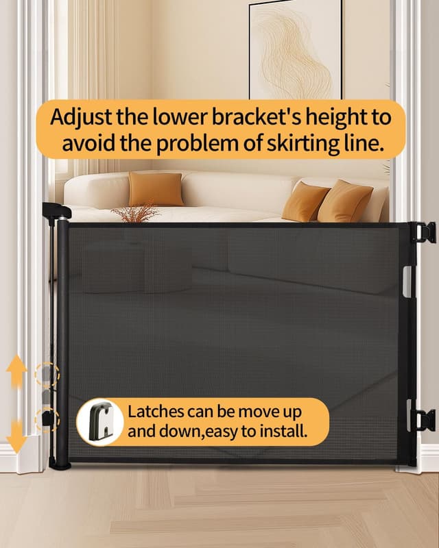 Detalle de dearlomum Retractable Baby Gate 86cm Tall