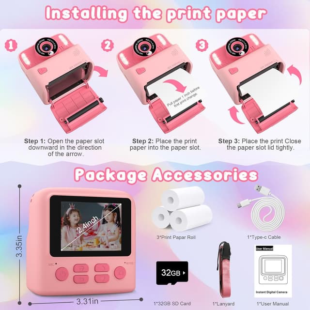 Thumbnail 5 de Amzelas Kids Instant Print Camera