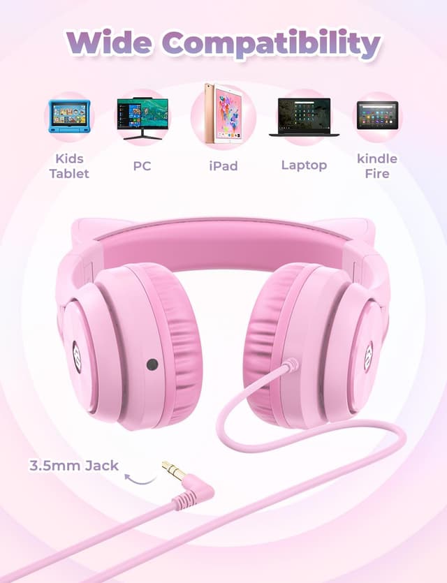 Thumbnail 5 de iClever Kids Headphones 85 dBA over‑ear