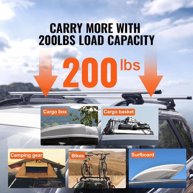 Detalle 2 de VEVOR barre trasversali portapacchi 90 kg