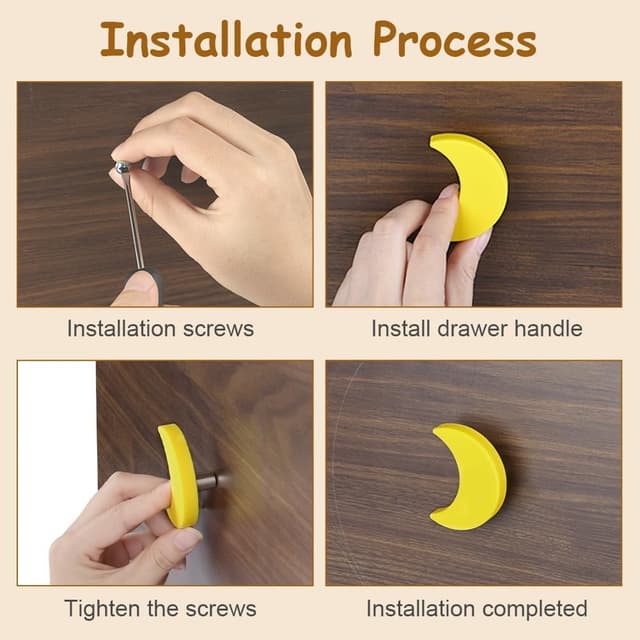 Thumbnail 3 de Aolso Boutons de tiroir nuages 9 pcs