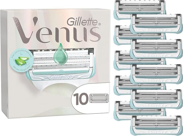 Detalle de Gillette Venus Satin Care 10 recambios para zona íntima 🪒