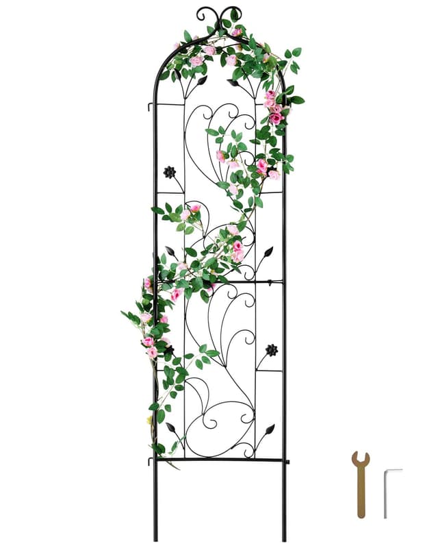 Detalle de VEVOR traliccio da giardino per rampicanti in metallo antiruggine 38 x 152 cm