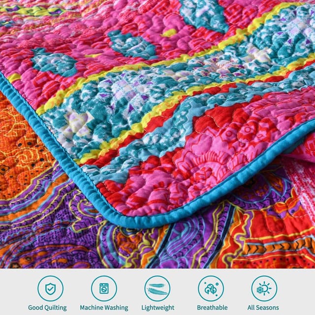 Thumbnail 4 de Qucover Boho Tagesdecke 220x240 für Doppelbett