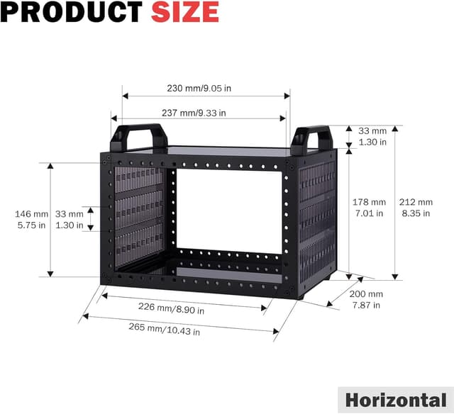 Detalle de GeeekPi DeskPi RackMate TT mini server cabinet for mini PCs (10-inch, 3U style)