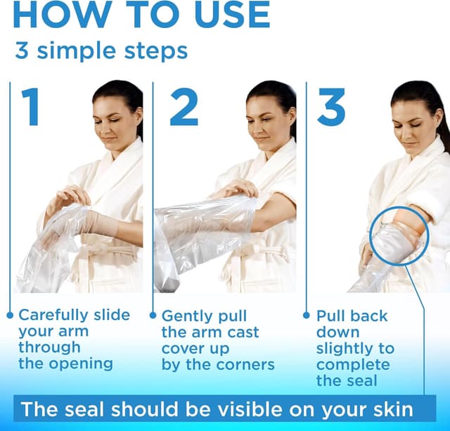 Thumbnail 6 de 100% Waterproof Arm Cover 23in for Shower