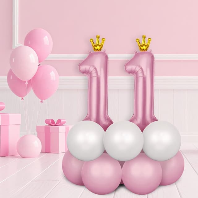 Thumbnail 5 de AOOSU Crown Pink number balloons 40 inch