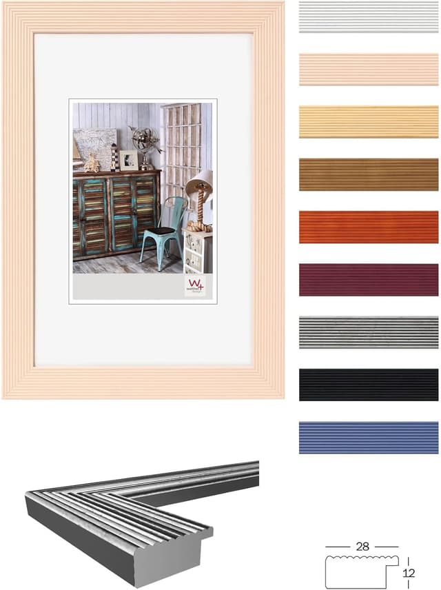 Detalle de Walther Design Cadre Photo Naturel en bois HI460H 40 x 60 cm