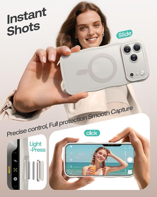 Detalle 2 de GolbinBox iPhone 17 Pro Max Case with Stash Stand, MagSafe Compatible, Full Camera Protection (6.9")