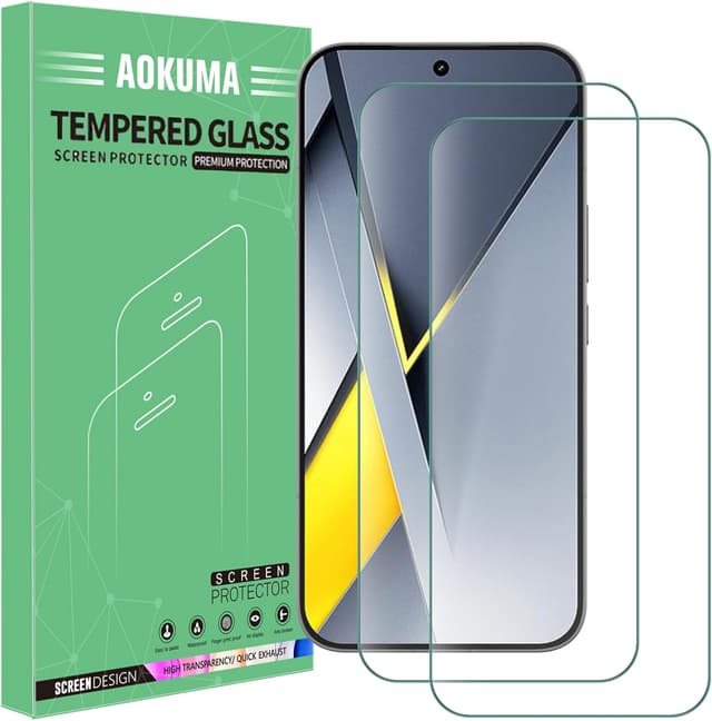Detalle de AOKUMA Verre trempé pour Xiaomi Poco F8 Pro (lot de 2) – protection écran 0,26 mm, 9H, haute définition
