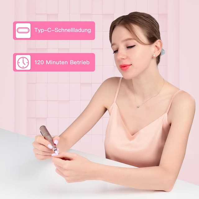 Detalle de HEBECA Elektrischer Nagelfräser 12-in-1 Set