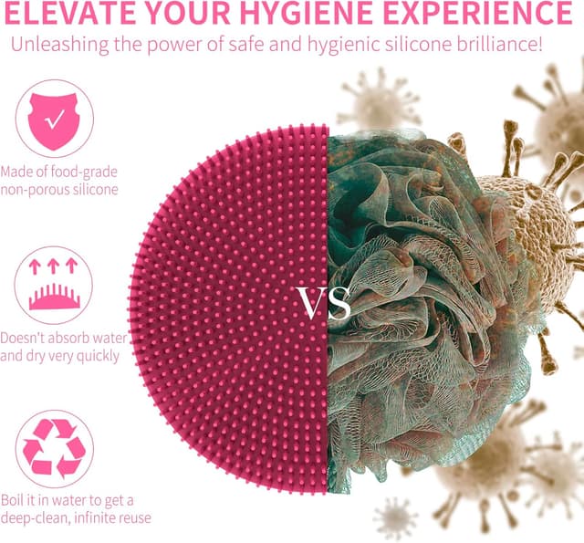 Detalle 2 de BEAUTAIL Silicone Body Scrubber Rose