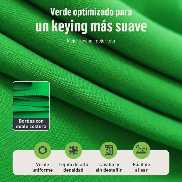 Thumbnail 4 de Heysliy Telón verde 6,5x6,5 pies kit