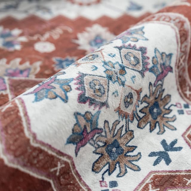 Thumbnail 3 de Vamcheer Alfombra Vintage Antideslizante y Lavable 🏡 160x230 cm