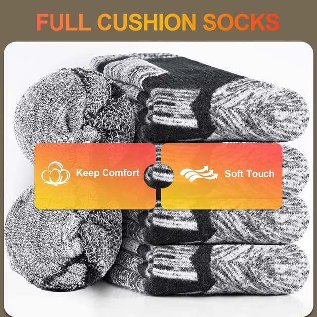 Detalle 1 de Niofind men’s hiking boot socks, 5 pairs