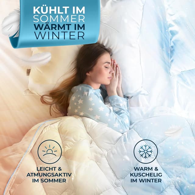 Detalle 1 de Glückstoff Feder- und Daunendecke 135x200cm