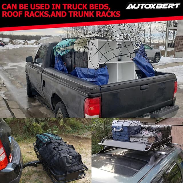 Thumbnail 5 de AUTOXBERT Car Cargo Net 4x6 ft latex