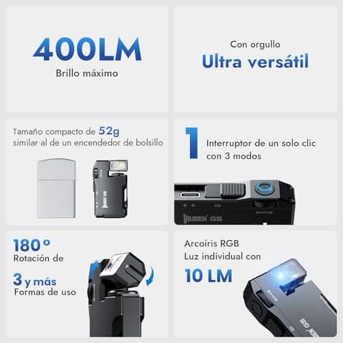Detalle 2 de WUBEN G5 400 lúmenes linterna compacta