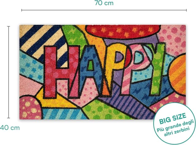 Detalle de Baroni Home HAPPY Zerbino 70x40 cm 🏡