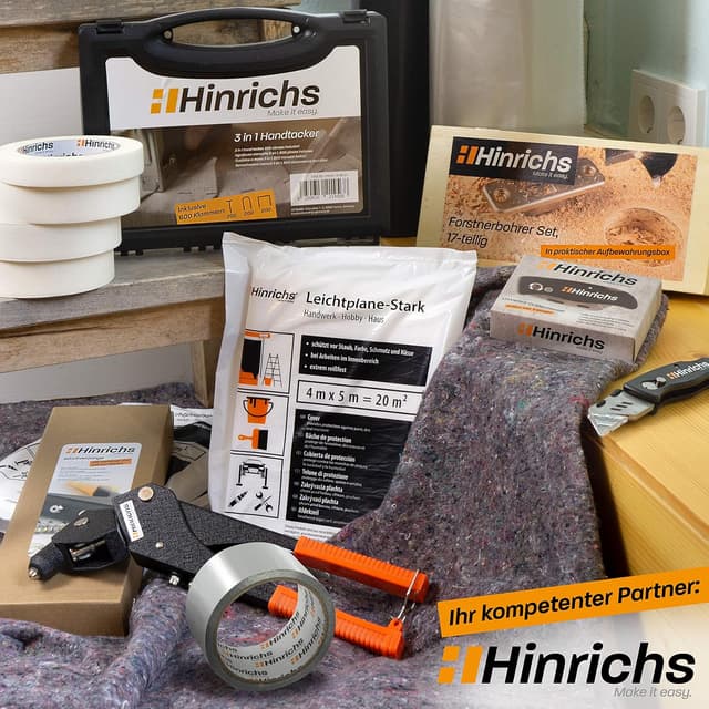 Thumbnail 6 de Hinrichs Unkrautvlies 50 m – wasserduchlässige Unkrautfolie (50 g/m²) gegen Unkraut