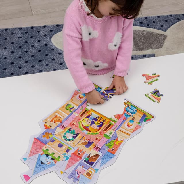 Detalle 2 de Baroni Toys Puzzle sagomato Castello dei Sogni da 60 pezzi per bambini 3+ (51,5x35 cm)