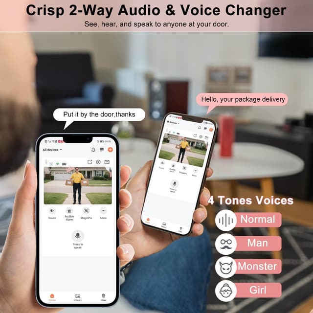 Thumbnail 3 de Video Doorbell Camera Wireless with Ringer Chime 2K Door Bell