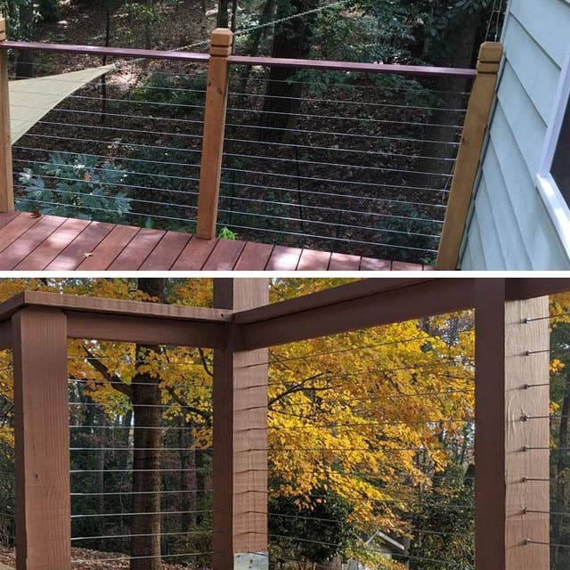 Detalle de TooTaci T316 Stainless Steel Wire Rope 3mm Balustrade Cable Railing Kit (30m) with Tensioners & Lag Screws