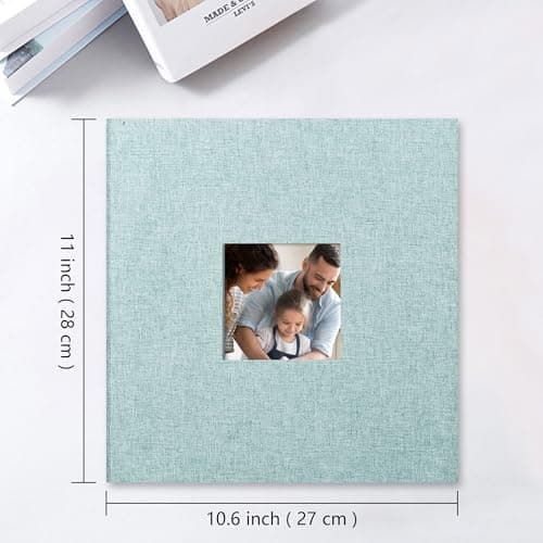 Thumbnail 7 de Vienrose álbum de fotos autoadhesivo 28x27 cm con funda de lino y bolígrafo metálico