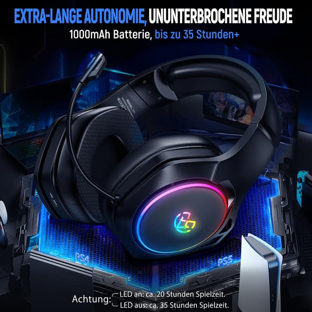 Thumbnail 5 de Tatybo WT01 Casque Gaming sans Fil