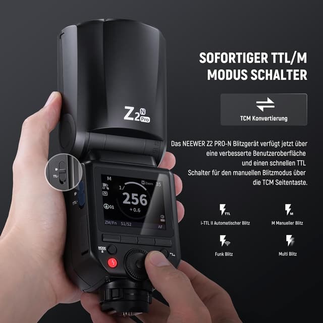 Detalle 2 de NEEWER Z2PRO-N TTL Blitzgerät 76 Ws