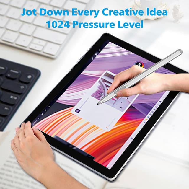 Detalle de Milikilo F97 Stylus Pen for Microsoft Surface with Eraser Side Button, Palm Rejection, Tilt & 1024 Pressure