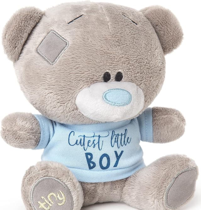 Detalle 2 de Me to You Tiny Tatty Teddy Cutest Little Boy Baby Bear (Blue/grey) – 15cm plush gift