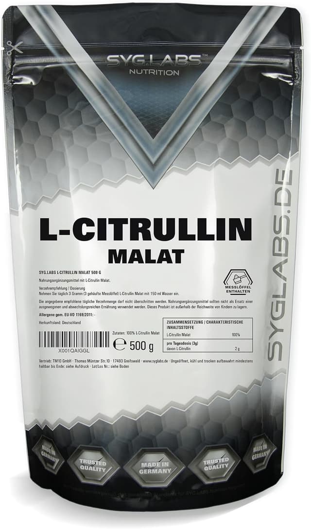 Detalle de L-Citrullin Malat 2:1 500g Pulver für Sportler