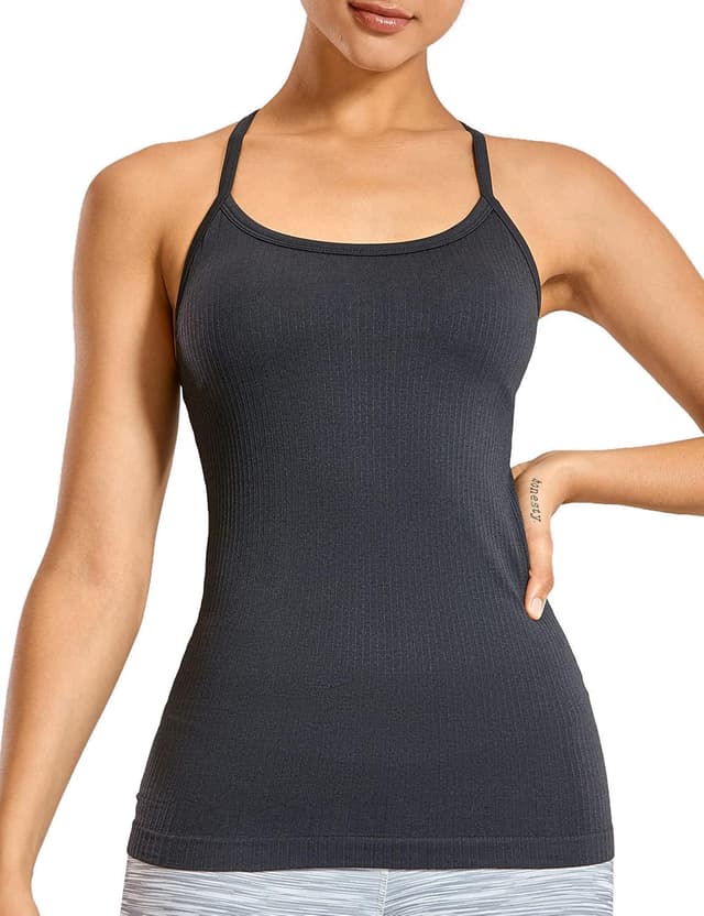 Detalle de CRZ YOGA débardeur dos nageur rembourré avec soutien-gorge intégré pour femme