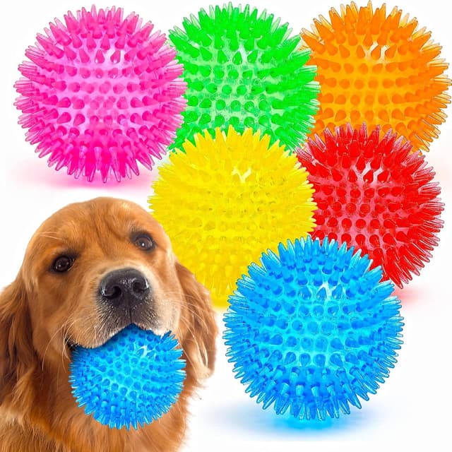 Detalle de Ousiya Squeaky Dog Balls 6 pack 9cm