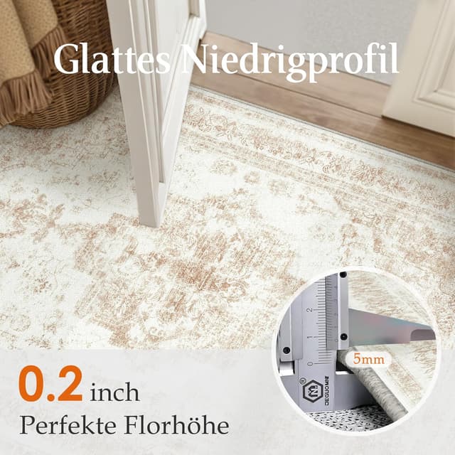 Thumbnail 5 de HUGEAR Vintage Creme Teppich 60x90cm 🏠