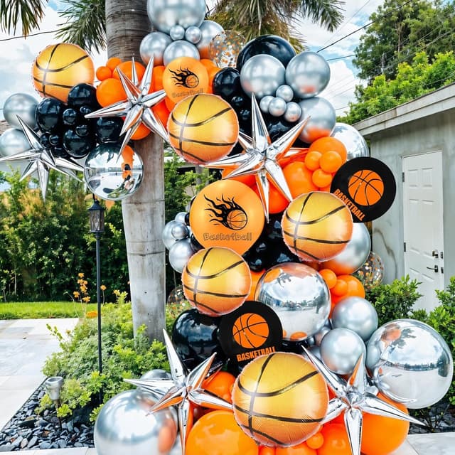 Detalle 2 de Red Blue Yellow Confetti Balloons (12 Inch) with Star & Foil Balloon, 35-Piece Party Balloon Pack