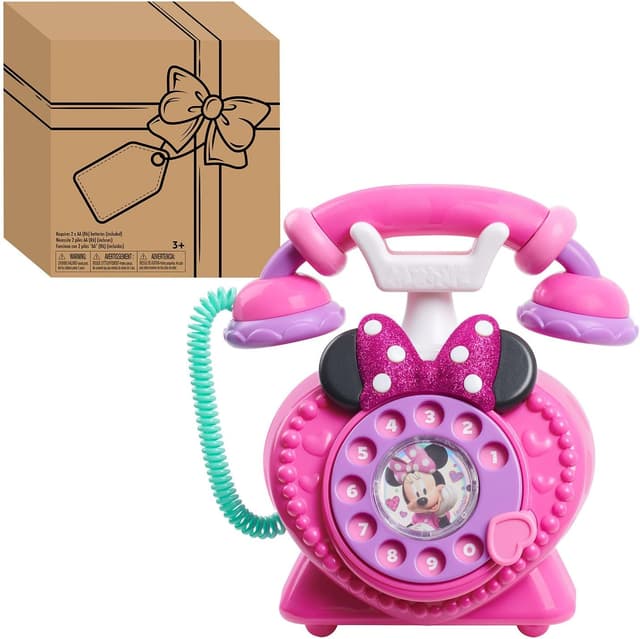 Detalle de Disney Junior Minnie Mouse Ring Me Rotary Pretend Play Phone with Lights and Sounds (Ages 3+)