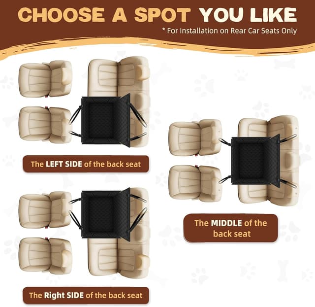 Thumbnail 4 de Looxmeer Extra Stabiler Hunde Autositz bis 26 kg